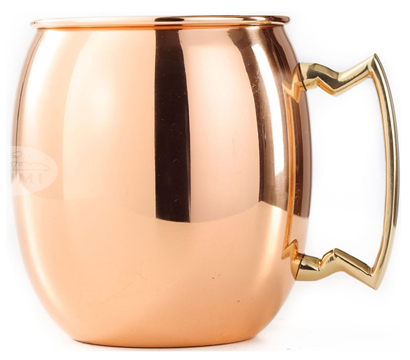 4 stk Kobberkopper med gravert logo (400ml)